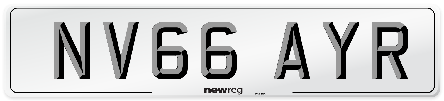 NV66 AYR Number Plate from New Reg